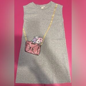 Kate Spade Gray Dress with Pink and Gold Accents